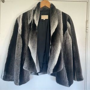 Alberto Makali faux fur wrap jacket L